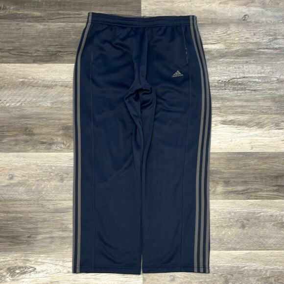 Adidas Climawarm Blue Gray 3 Stripes‎ Mens XL Athletic Performance Track Pants - Picture 1 of 12